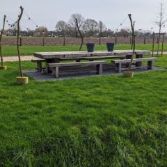 Terras met verharde ondergrond van zand, repac en split - Hoveniersbedrijf C.K. van Mourik de hovenier voor West Betuwe, Tiel, Culemborg, Geldermalsen, Buren