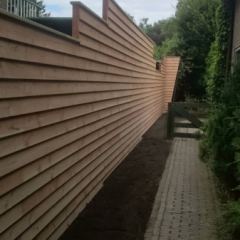 Schutting van douglashout, zweeds rabat - Hoveniersbedrijf C.K. van Mourik Geldermalsen Tiel Culemborg