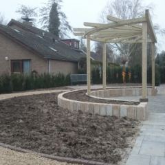 Speciaal bouw: Ronde pergola - Hoveniersbedrijf C.K. van Mourik Geldermalsen Tiel Culemborg