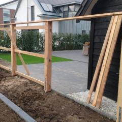 Raamwerk voor schutting - Hoveniersbedrijf C.K. van Mourik Geldermalsen Tiel Culemborg