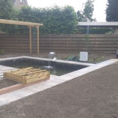 Grote tuinrenovatie in uitvoering. Hoveniersbedrijf C.K. van Mourik