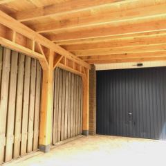 Douglashouten carport maatwerk met dakleer  - Hoveniersbedrijf C.K. van Mourik West-Betuwe Geldermalsen Tiel Culemborg