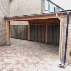 Carport aansluitend op bestaande garage  - Hoveniersbedrijf C.K. van Mourik West-Betuwe Geldermalsen Tiel Culemborg