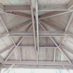 Maatwerk in dakconstructie voor tuinprieel XXL - Hoveniersbedrijf C.K. van Mourik West Betuwe, Tiel, Culemborg, Geldermalsen, Buren