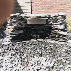 Waterelement met ingebouwde LED verlichting en opvangbak voor het water - Hoveniersbedrijf C.K. van Mourik West Betuwe, Tiel, Culemborg, Geldermalsen, Buren