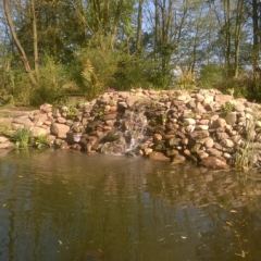 Grote vijver met waterval  - Hoveniersbedrijf C.K. van Mourik